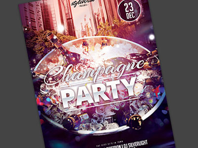 Free Champagne Party Flyer Template