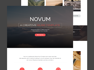 Novum - One Page Muse Template adobe muse clean clear modern muse onepage pure singlepage template theme webdesign website