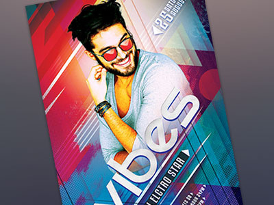 Vibes Flyer dj download envato flyer graphic design graphicriver party flyer poster psd resources shapes template