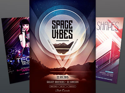 Party Flyer Bundle Vol.27 abstract electro envato flyer geometric graphicdesign graphicriver poster psd shapes techno template