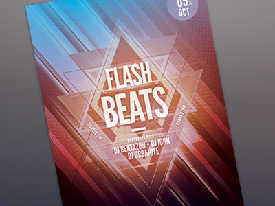 Flash Beats Flyer design download flyer geometric geometry graphic graphicdesign photoshop poster print psd template