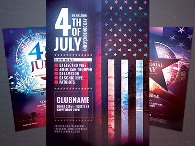 July 4th & Memorial Day Flyer Bundle