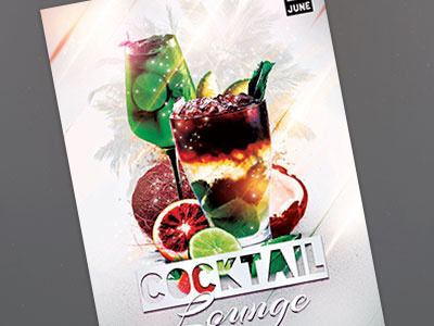 Cocktail Lounge Flyer alcohol cocktail cocktails download drinks event flyer photoshop poster psd summer template