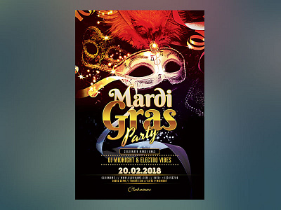 Mardi Gras Party Flyer