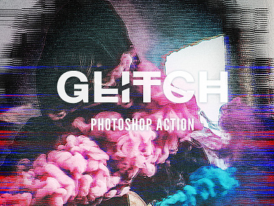 Glitch 2 Photoshop Action action corruption distort distorted download effect error glitch glitches noise photoshop virus