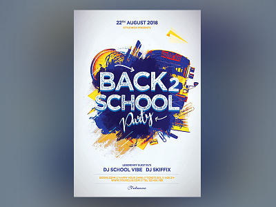 Back 2 School Flyer after school back to school blue college download flyer graphicriver poster school school party template
