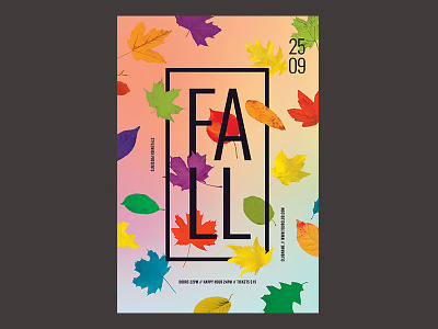 Fall Flyer autumn autumn flyer autumn party colorful colorful logo fall fall flyer flyer graphicriver leaf leaves photoshop photoshop brush poster psd psd download psd file