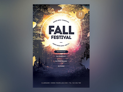 Fall Festival Flyer autumn autumn flyer autumn party design download fall flyer graphic design graphicriver light photoshop poster psd template
