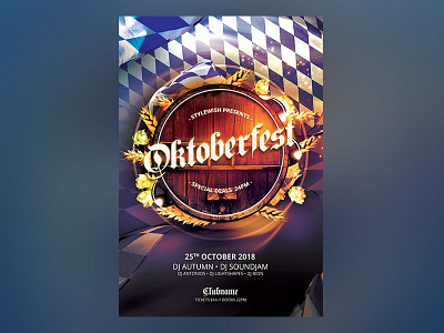 Oktoberfest Flyer Template autumn bavaria bavarian download flyer graphic design oktoberfest photoshop poster psd template