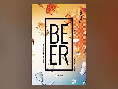 Beer Flyer bar beer design download drinks flyer graphic design graphicriver oktoberfest oktoberfest flyer photoshop poster psd pub template