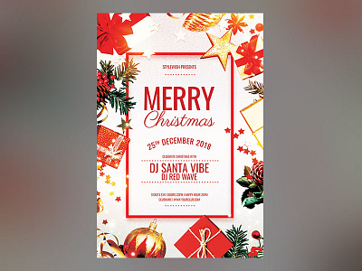 Merry Christmas Flyer christmas christmas flyer download flyer graphic design graphicriver light photoshop poster psd psd download template xmas xmas flyer