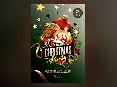 Christmas Party Flyer christmas download flyer graphic design graphicriver photoshop poster template