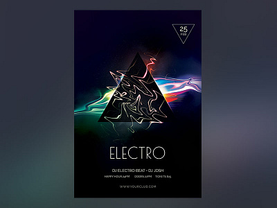 Electro Flyer abstract creative dark design download electro electronic flyer graphic design graphicriver night party flyer photoshop poster psd techno template vibe vibes