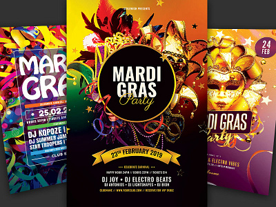 Mardi Gras Flyer Bundle Vol.03 carnaval carnival carnival flyer download flyer graphic design graphicriver mardi gras photoshop poster psd template