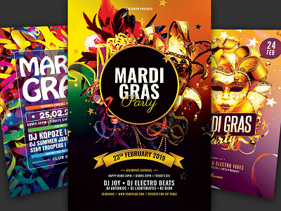 Mardi Gras Flyer Bundle Vol.03