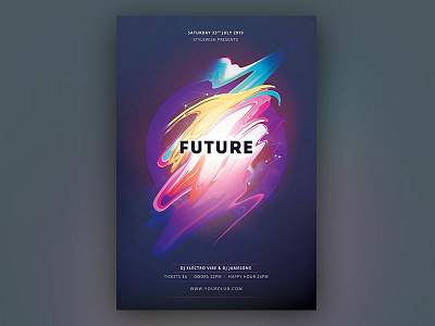 Future Flyer abstract design download flyer flyer design future futuristic graphic design graphicriver photoshop poster psd shapes template