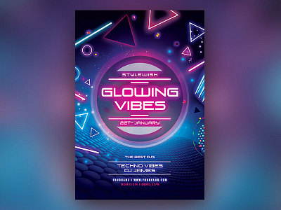 Glow Flyer Designs Themes Templates And Downloadable Graphic Elements On Dribbble