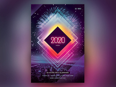 New Year Flyer design download flyer flyer template graphic design new year new year party new year party flyer nye photoshop poster psd template