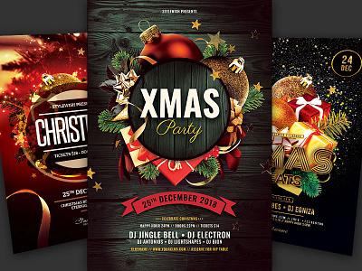 Christmas Flyer Bundle Vol.10 christmas design download flyer graphic design graphicriver photoshop poster psd template xmas