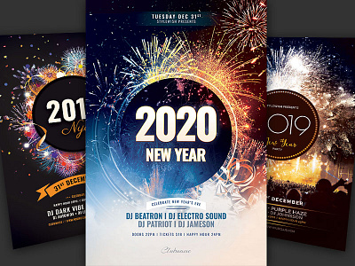 New Year Flyer design download flyer graphic design graphicriver photoshop poster psd template