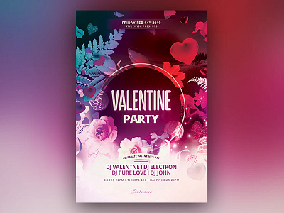 Valentine Party Flyer design download flyer graphic design graphicriver photoshop poster psd template valentine valentines day
