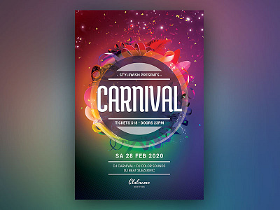 Carnival Flyer carnaval carnival colorful design download flyer graphic design graphicriver mardi gras photoshop photoshop template poster psd template