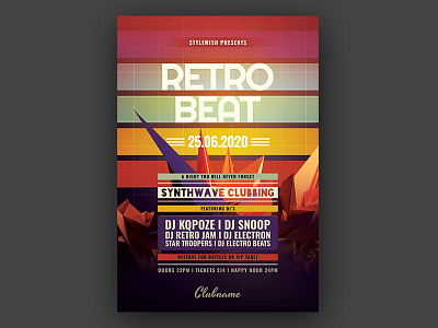 Retro Beat Flyer alternative design download flyer graphic design graphicriver photoshop poster psd retro template vintage