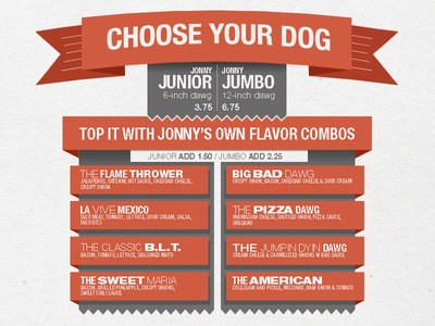 Hot Dog Menu Graphic