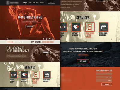 Fitness Site - Full Initial Concept WIP