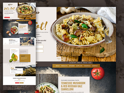 Alfresco Pasta Website cta design landing layout pasta slider ui ux web web design website