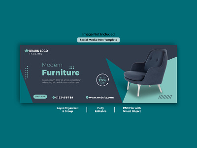 Modern Furniture Sale facebook cover photo template