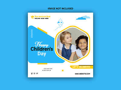 Happy children's day Instagram post design