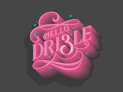 Hello Dribbble! dribbble handlettering lettering type typography