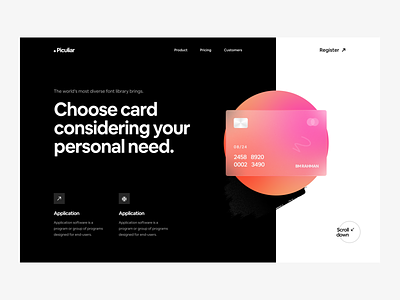 Piculiar - Digital Wallet app bold cards claw claw design claw interactive claw studio design financial inspiration mobile app payment typography ui ux wallet app wstyle