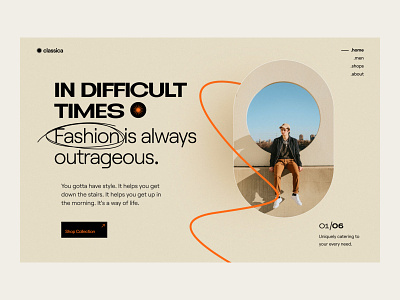 Classica Fashion - Header Exploration app claw claw design claw interactive claw studio clothing design fashion fashion design fashion website header header exploration inspiration landing page concept ui ux website website concept website design wstyle