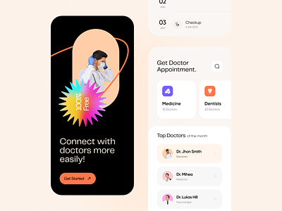 Doctor Appointment app app design apple appointment claw claw design claw interactive claw studio dentist app design doctor doctor app doctor appointment interaction mobile app ui ux wstyle