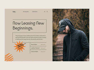 Fashion Website Header Exploration claw interactive claw studio clothing brand clothing line concept design fashion fashion brand header design header exploration landing page typography ui ux website