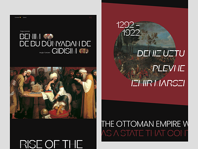 Ottoman History - Part 1 bold claw interactive claw studio design historic historical history inspiration islamic art islamic design landingpage typography typography art ui ux website wstyle