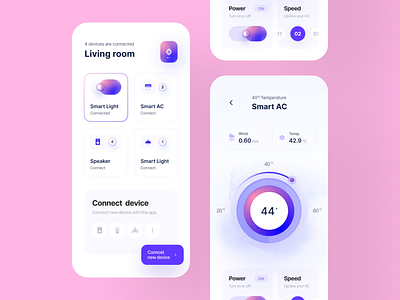 🏡📱 Smart AC ai app app design claw interactive claw studio design home appliance homepage inspiration iot iot app mobile app smart home smart home app typography ui ux wstyle