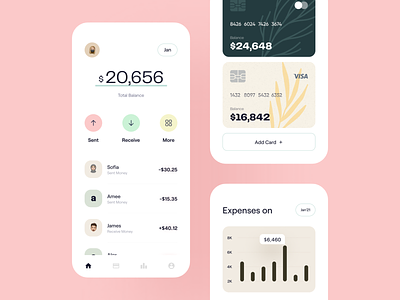 💸 Financial App app app design banking claw studio design finance finance app finance business inspiration mobile app money typography ui ux wallet app wstyle