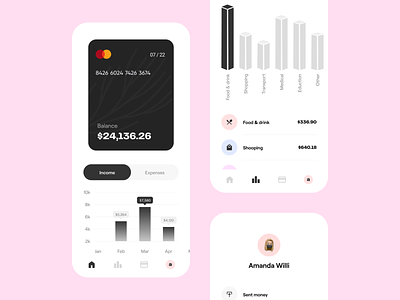 Wallet App animation app app design bank banking branding design financial illustration inspiration logo mobile app motion graphics ui ux wallet wallet app wstyle