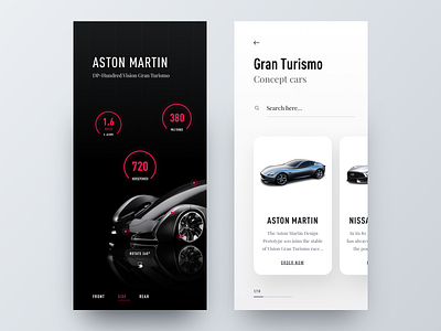 Gran Turismo - App Concept app app concept app ui design automotive clean clean app design design hiwow inspiration ios minimalist mobile app typography ui ux whb