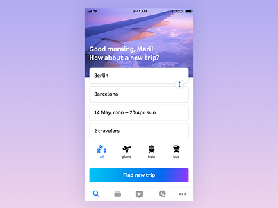 United Travel App design interface ios mobile interface travel tutu.ru ui ux