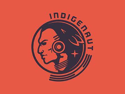 Indigenaut 50s american astronaut futurism indian indigenaut modern native retro