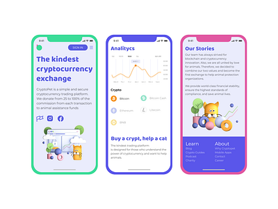 Cryptocurrency exchange landing page 3d app design branding branding design cinema4d design illustraion logo ui ui design uidesign ux uxdesign web design