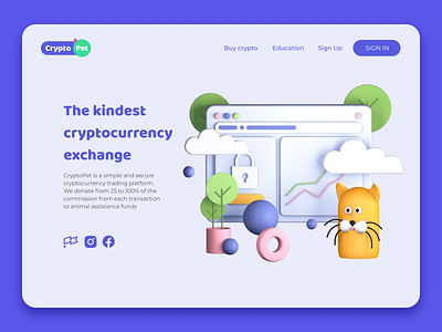 Cryptocurrency exchange landing page branding design logo ui ui design uidesign uiux ux uxdesign web design