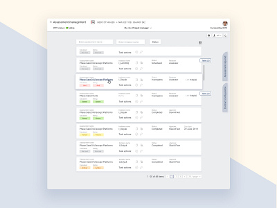 assessment managment redesign uidesign uxdesign