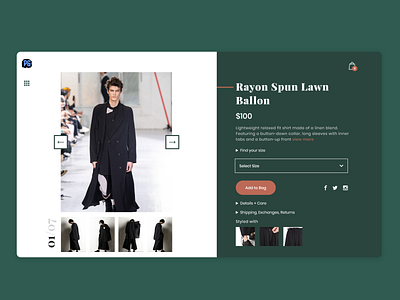 E-commerce Fashion Store cart checkout clothes clothing design design dribbble ecommerce ecommerce design fashion fashion brand landing page model ui ui ux uidesign web web design website