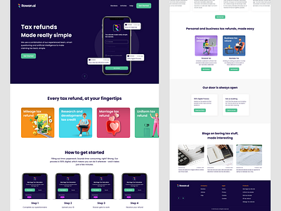 Tax Refunds design dribbble landing page refund tax tax refunds ui ui ux uidesign