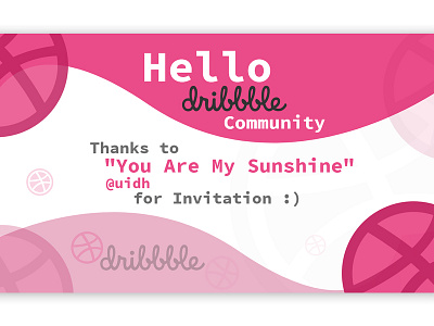 Hello Dribbble | Invitation Thanks dribbbble hello dribbble invitation invitation cards invitationthanks mobileapps thanks thanksgiving ui uidesign web